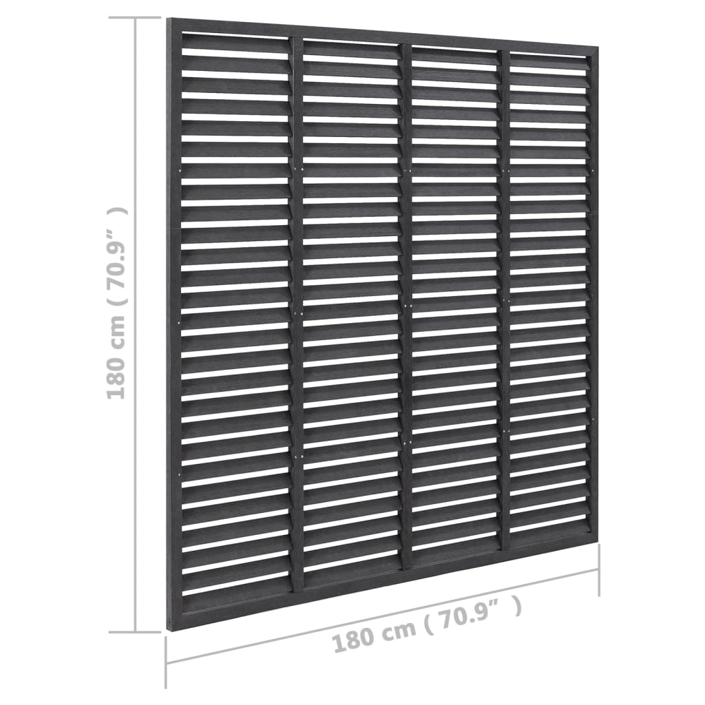 vidaXL Gard tip oblon, gri, 180x180 cm, WPC vidaXL Gard tip oblon, gri, 180x180 cm, WPC