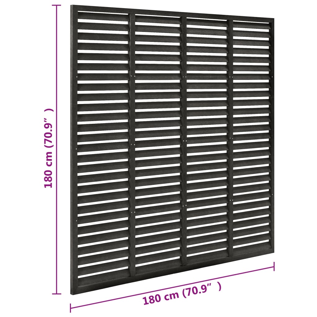 vidaXL Gard tip oblon, gri închis, 180x180 cm, WPC vidaXL Gard tip oblon, gri închis, 180x180 cm, WPC