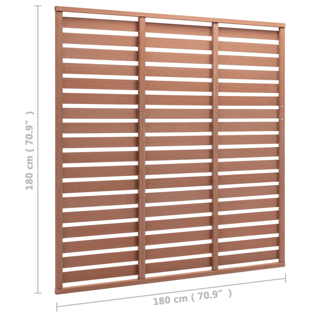 vidaXL Panou de gard, maro, 180x180 cm, WPC vidaXL Panou de gard, maro, 180x180 cm, WPC