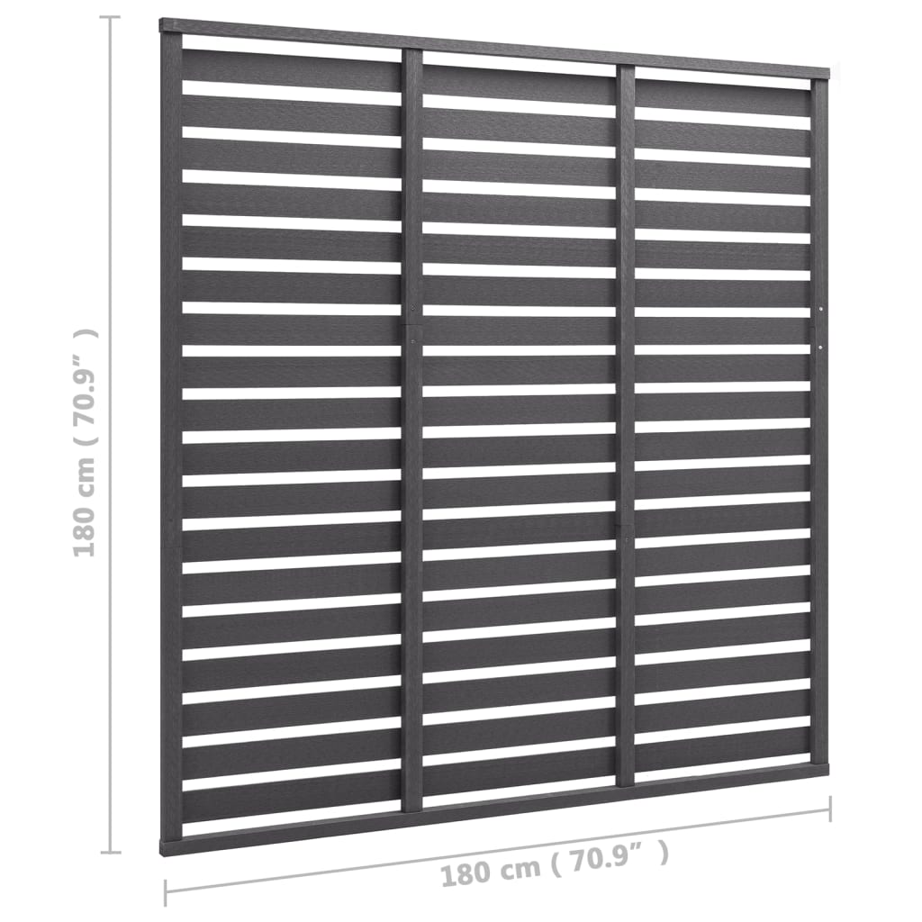 vidaXL Panou de gard, gri, 180x180 cm, WPC vidaXL Panou de gard, gri, 180x180 cm, WPC