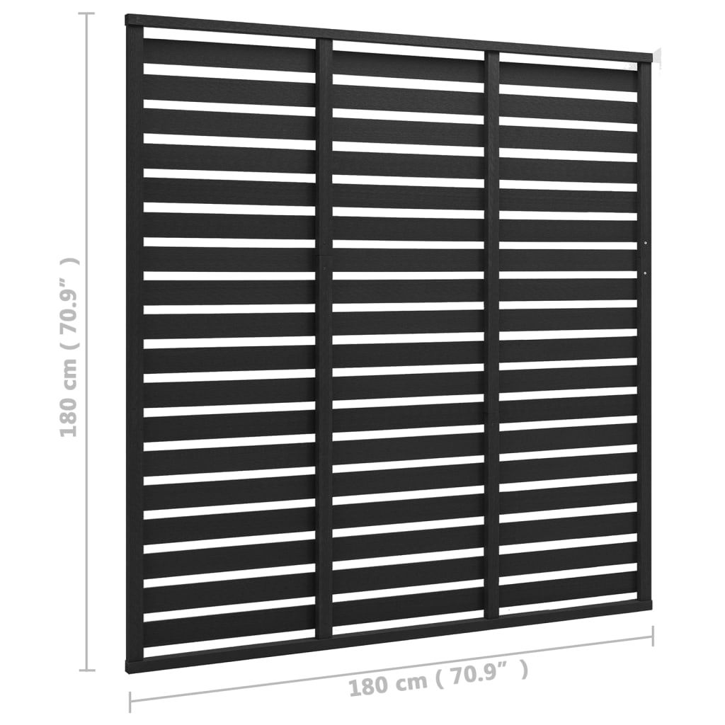 vidaXL Panou de gard, negru, 180x180 cm, WPC vidaXL Panou de gard, negru, 180x180 cm, WPC