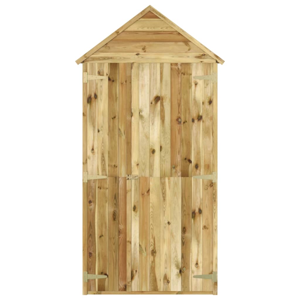 vidaXL Magazie unelte de grădină cu ușă 107x107x220 cm lemn pin tratat vidaXL Magazie unelte de grădină cu ușă 107x107x220 cm lemn pin tratat