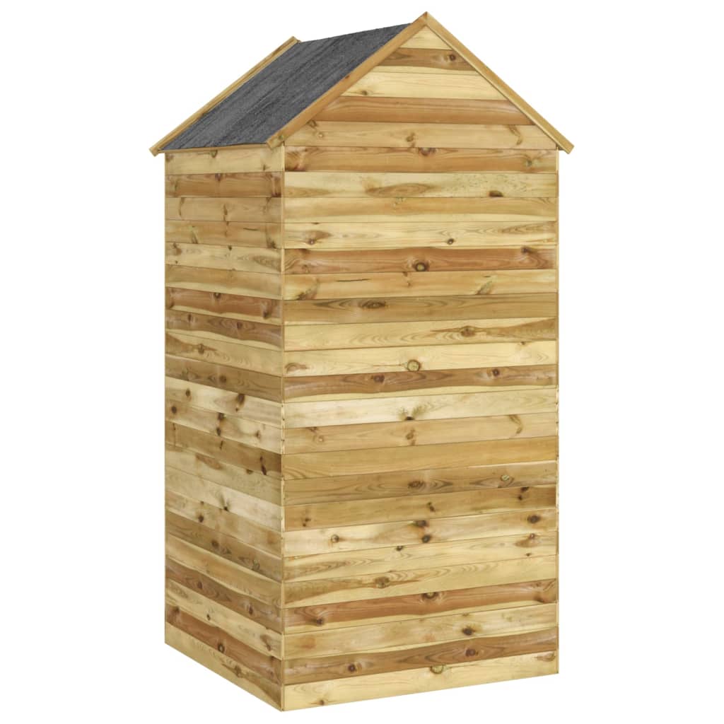 vidaXL Magazie unelte de grădină cu ușă 107x107x220 cm lemn pin tratat vidaXL Magazie unelte de grădină cu ușă 107x107x220 cm lemn pin tratat