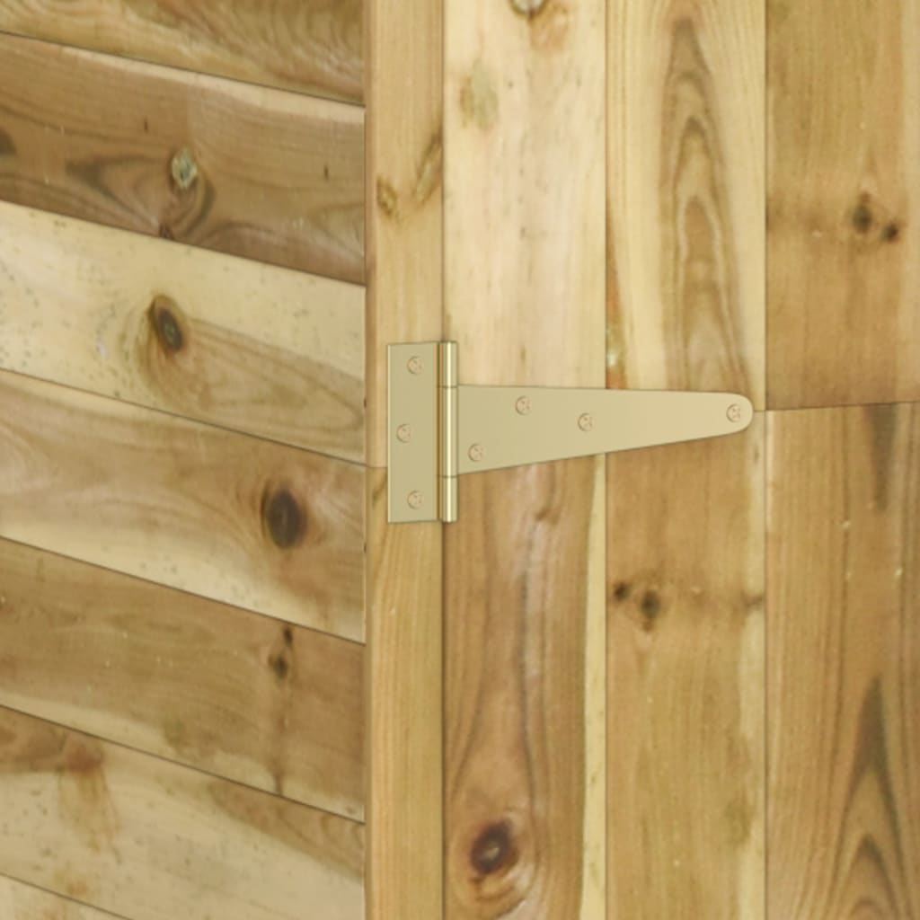 vidaXL Magazie unelte de grădină cu ușă 107x107x220 cm lemn pin tratat vidaXL Magazie unelte de grădină cu ușă 107x107x220 cm lemn pin tratat