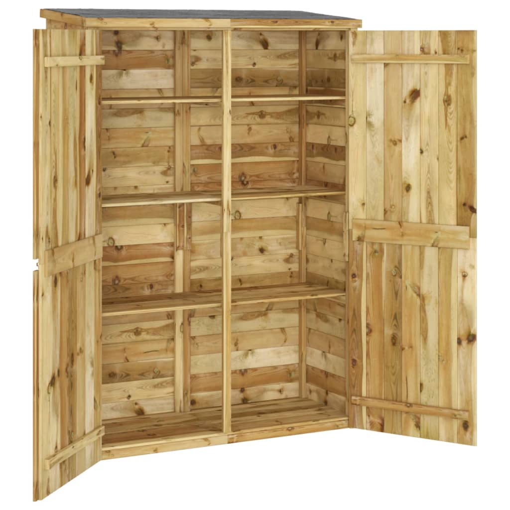 vidaXL Magazie de unelte de grădină 123x45x171cm lemn masiv pin tratat vidaXL Magazie de unelte de grădină 123x45x171cm lemn masiv pin tratat