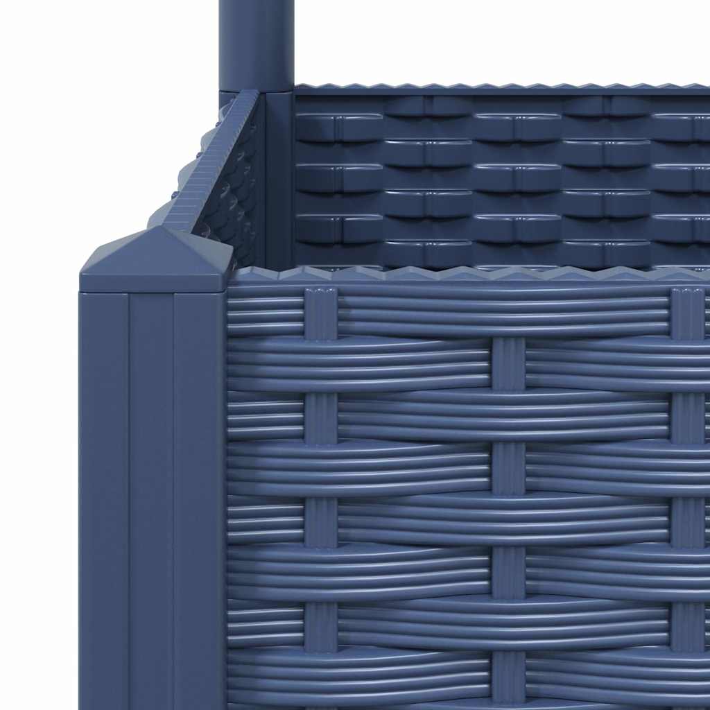 vidaXL Jardinieră de grădină cu spalier,albastru gri, 120x120x136 cm, PP vidaXL Jardinieră de grădină cu spalier,albastru gri, 120x120x136 cm, PP