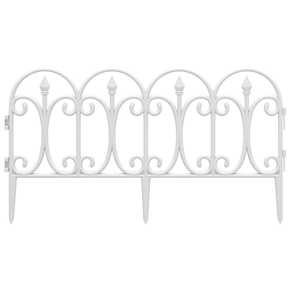 vidaXL Borduri de gazon, 17 buc., alb, 10 m, PP vidaXL Borduri de gazon, 17 buc., alb, 10 m, PP