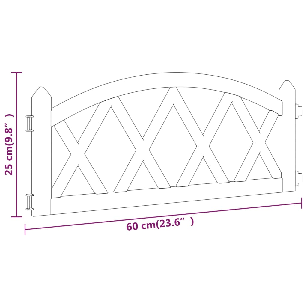 vidaXL Borduri de gazon, 17 buc., roșu, 10 m, PP vidaXL Borduri de gazon, 17 buc., roșu, 10 m, PP