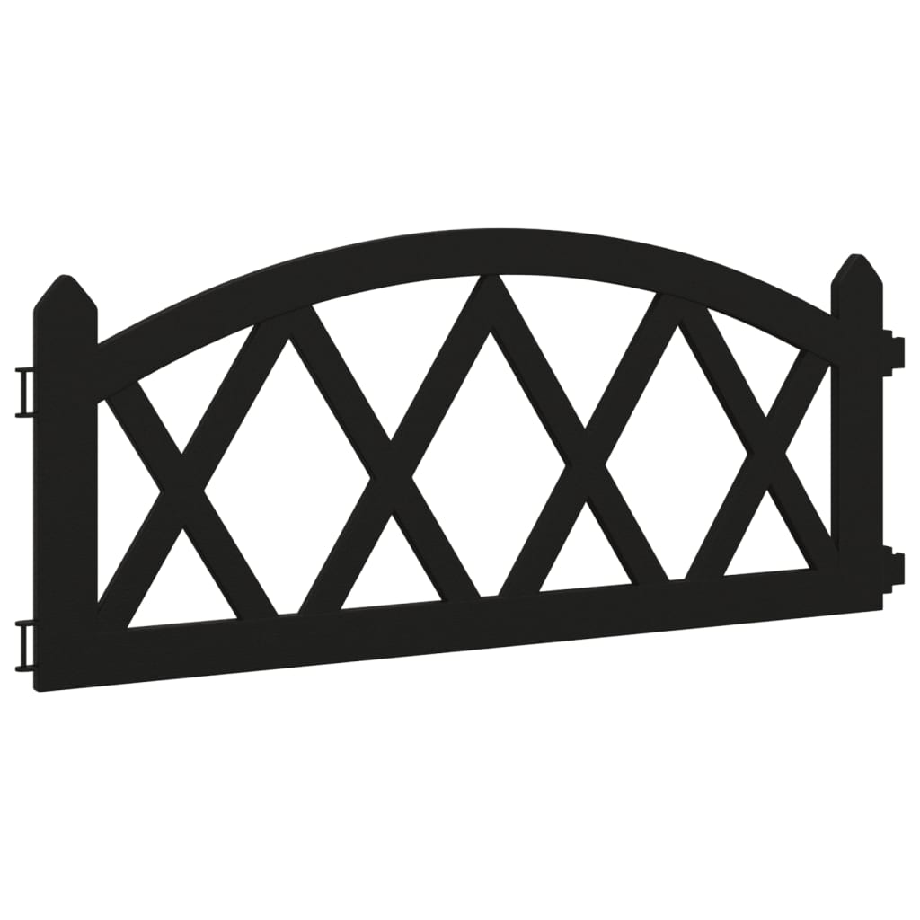 vidaXL Borduri de gazon, 17 buc., negru, 10 m, PP