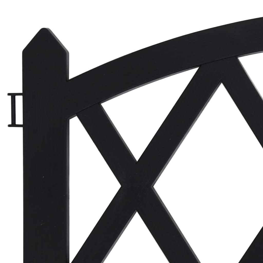 vidaXL Borduri de gazon, 17 buc., negru, 10 m, PP