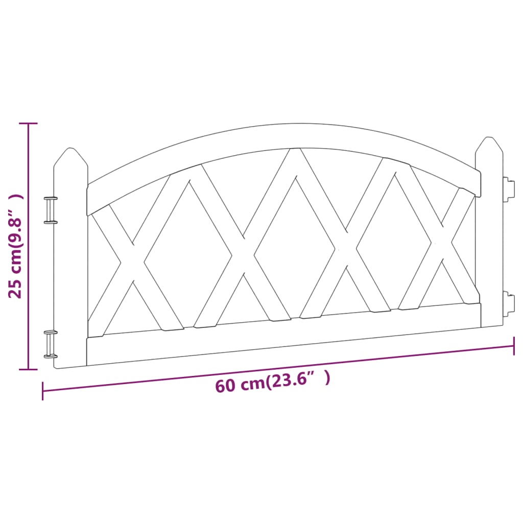 vidaXL Borduri de gazon, 17 buc., negru, 10 m, PP