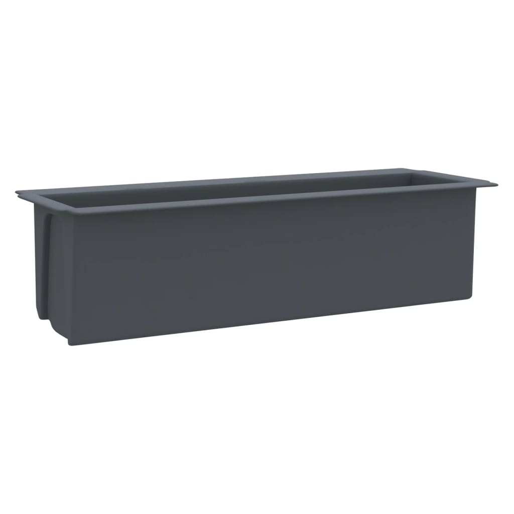 vidaXL Cutii de flori pentru europaleți 12 buc. gri 36x13,5x9,5 cm PP