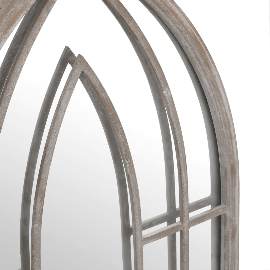 vidaXL Oglindă de grădină, nisipiu, 100x45 cm, fier uz exterior vidaXL Oglindă de grădină, nisipiu, 100x45 cm, fier uz exterior