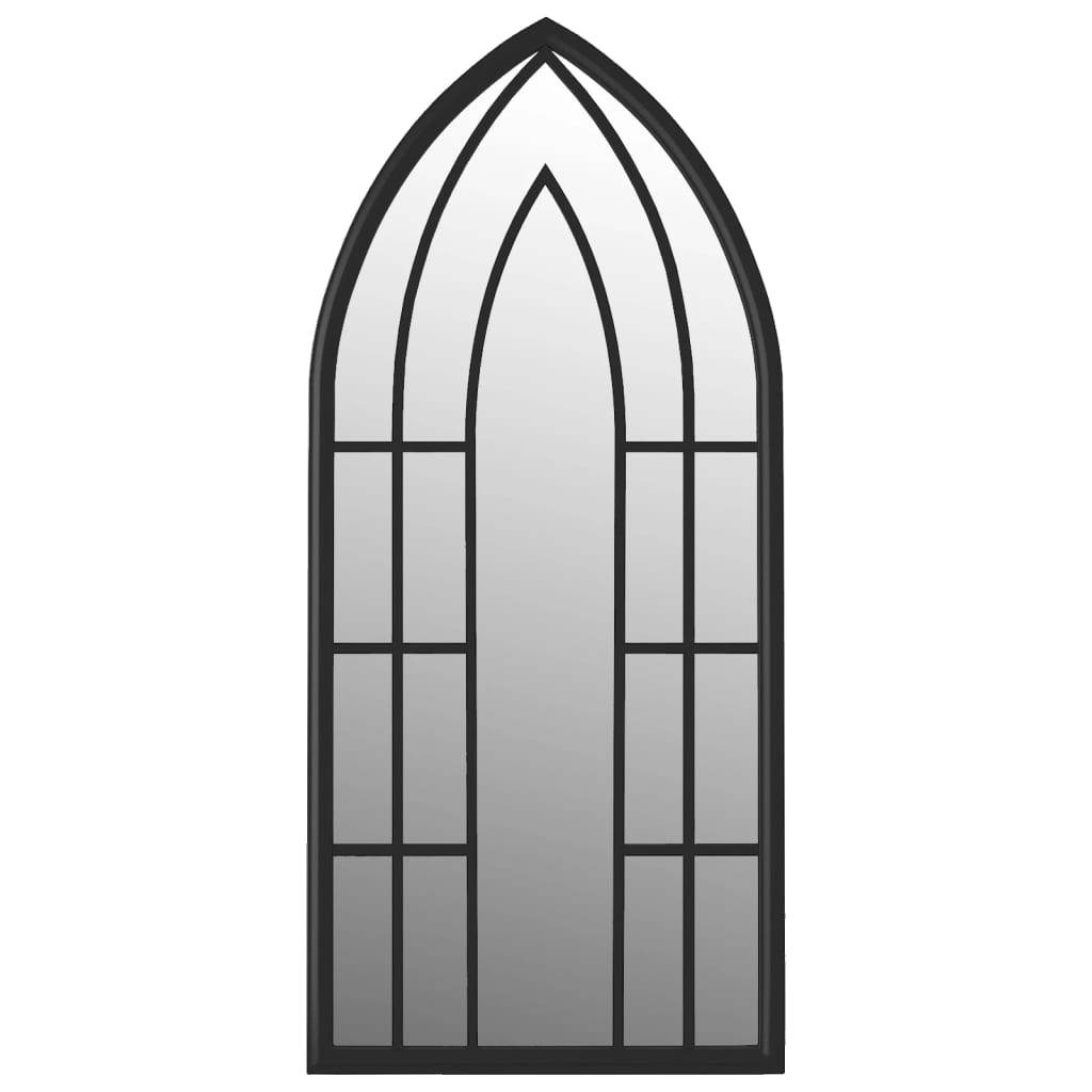 vidaXL Oglindă de grădină, negru, 70x30 cm, fier, uz exterior vidaXL Oglindă de grădină, negru, 70x30 cm, fier, uz exterior