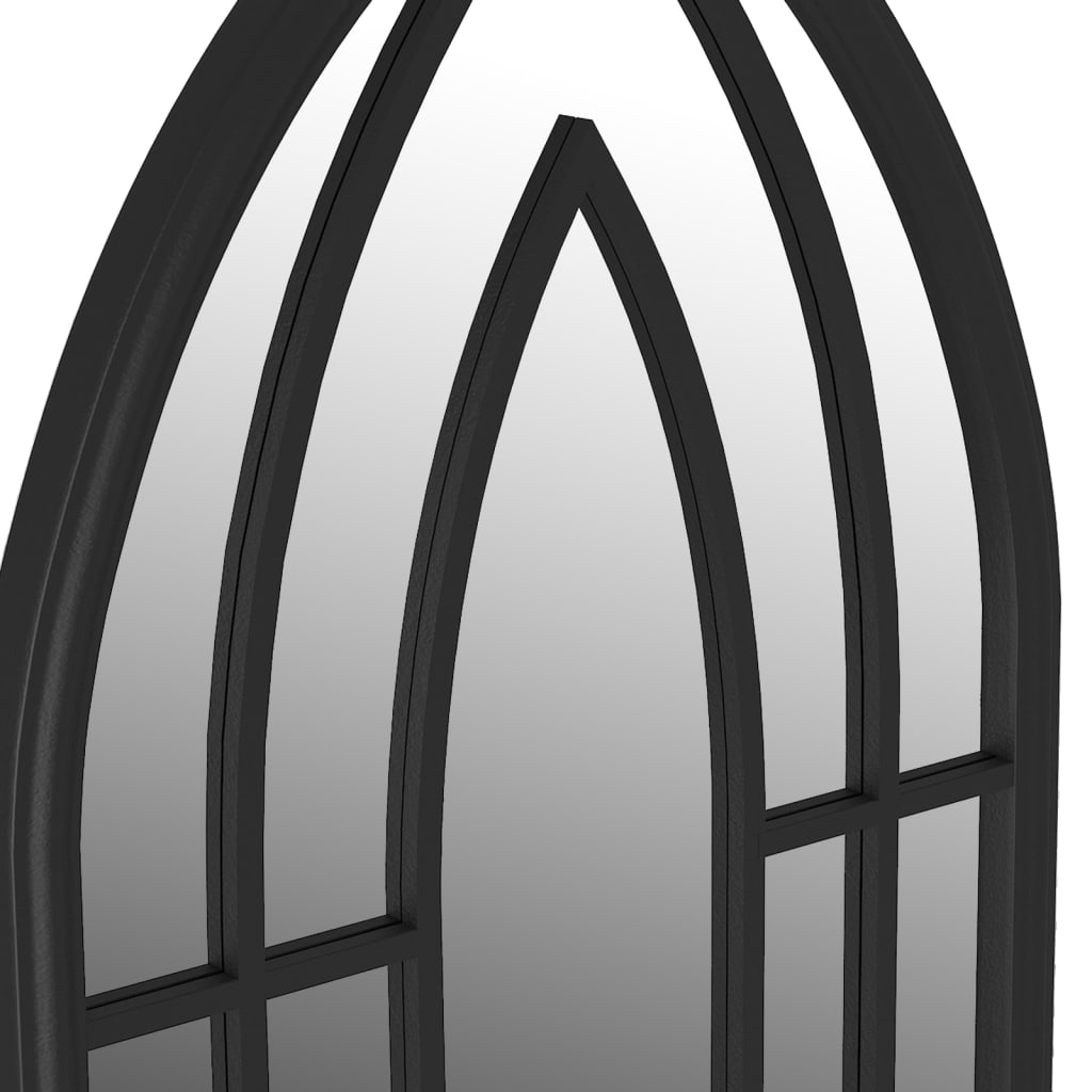 vidaXL Oglindă de grădină, negru, 70x30 cm, fier, uz exterior vidaXL Oglindă de grădină, negru, 70x30 cm, fier, uz exterior