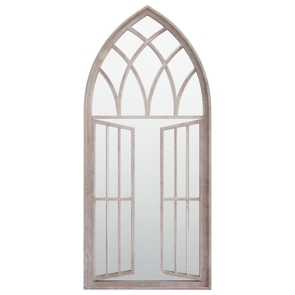 vidaXL Oglindă de grădină, nisipiu, 100x45 cm, fier, uz exterior vidaXL Oglindă de grădină, nisipiu, 100x45 cm, fier, uz exterior