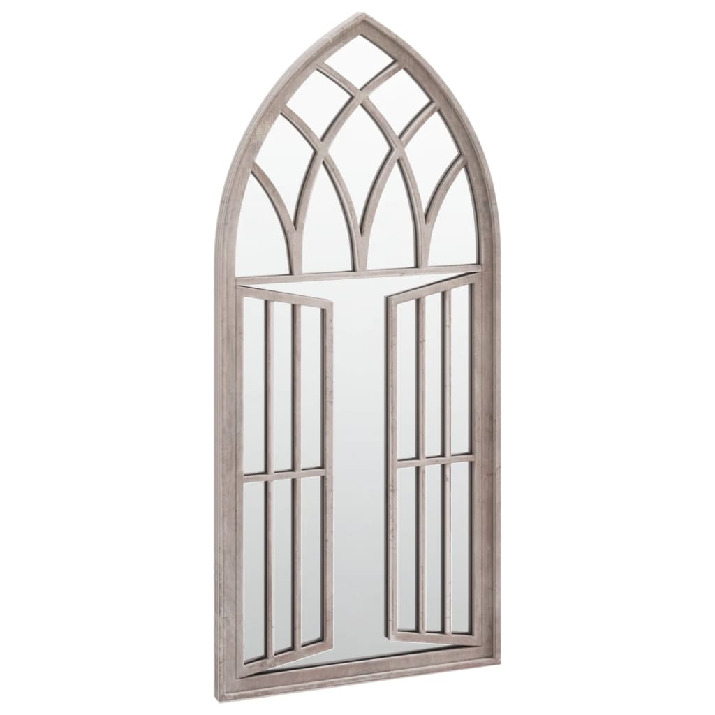 vidaXL Oglindă de grădină, nisipiu, 100x45 cm, fier, uz exterior vidaXL Oglindă de grădină, nisipiu, 100x45 cm, fier, uz exterior