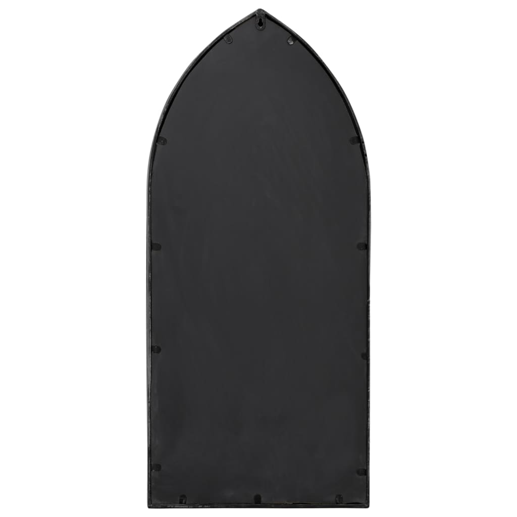 vidaXL Oglindă de grădină, negru, 100x45 cm, fier, uz exterior vidaXL Oglindă de grădină, negru, 100x45 cm, fier, uz exterior