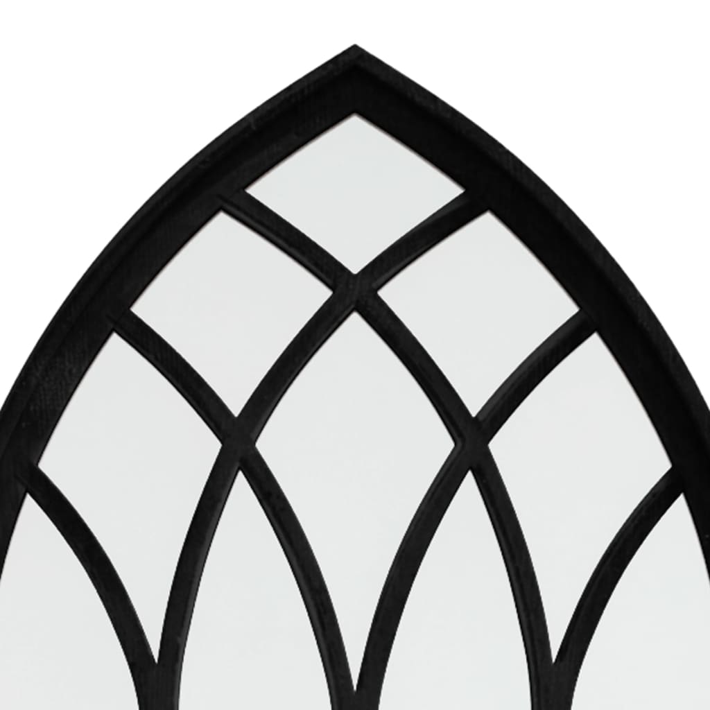 vidaXL Oglindă de grădină, negru, 100x45 cm, fier, uz exterior vidaXL Oglindă de grădină, negru, 100x45 cm, fier, uz exterior