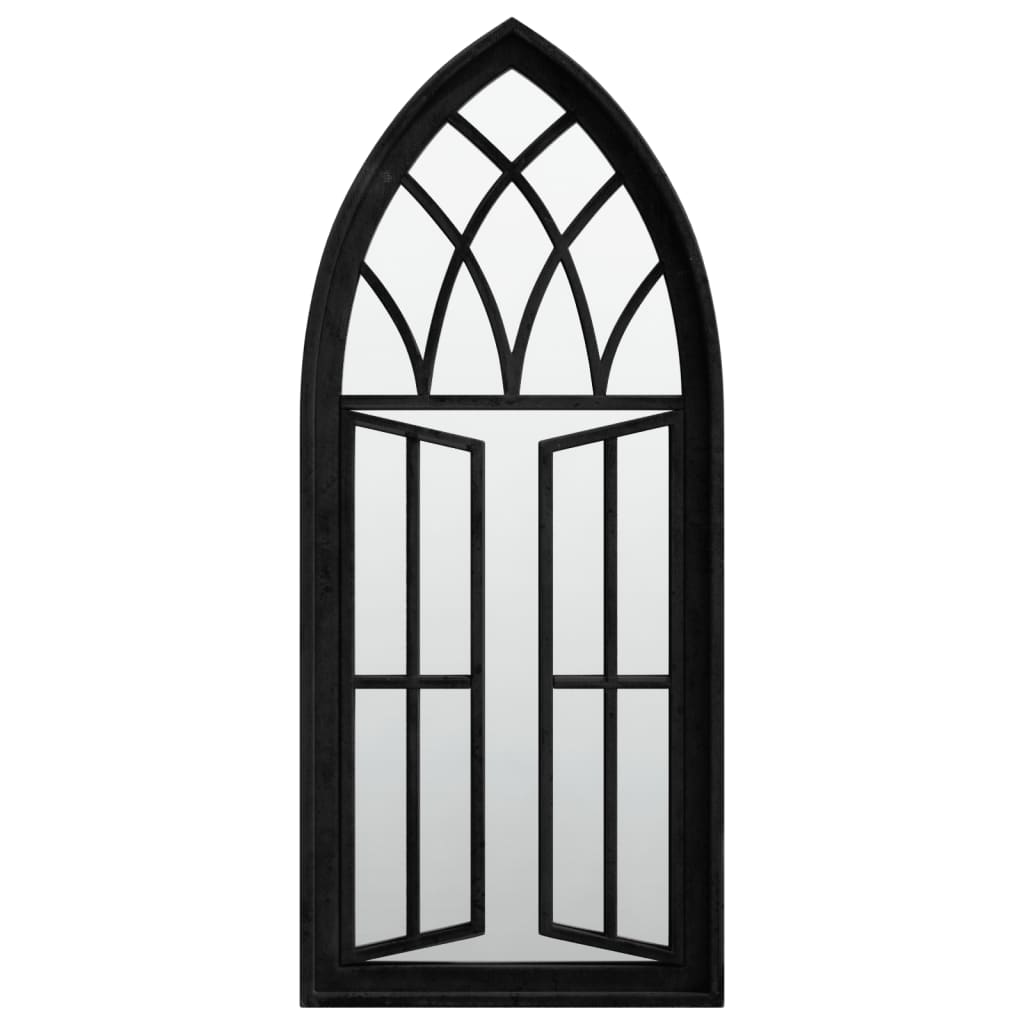vidaXL Oglindă de grădină, negru, 70x30 cm, fier, uz exterior vidaXL Oglindă de grădină, negru, 70x30 cm, fier, uz exterior