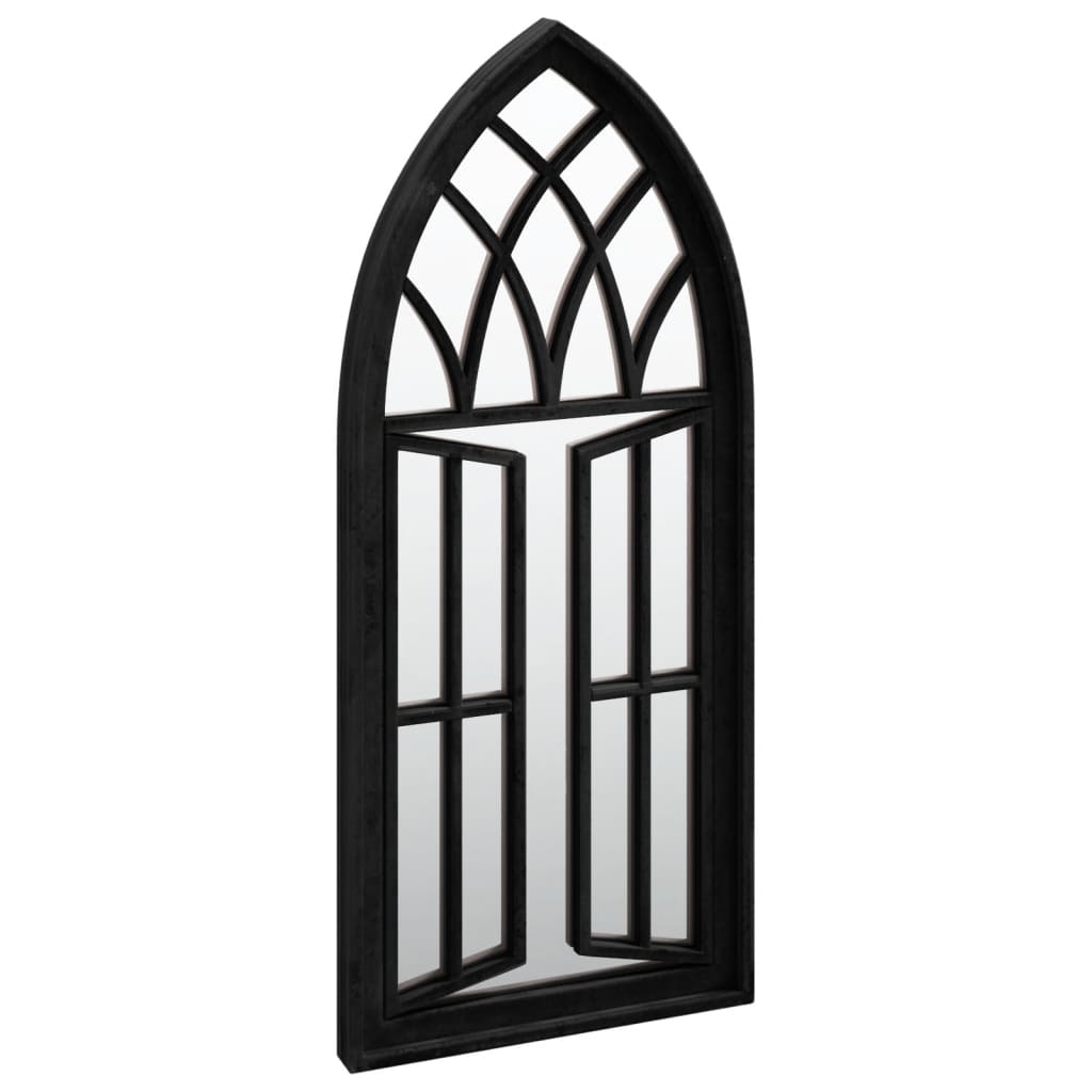 vidaXL Oglindă de grădină, negru, 70x30 cm, fier, uz exterior vidaXL Oglindă de grădină, negru, 70x30 cm, fier, uz exterior