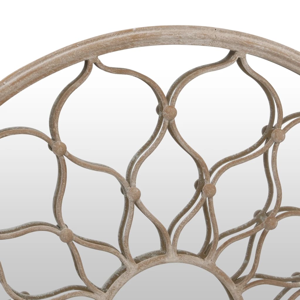 vidaXL Oglindă de grădină rotundă, nisipiu, 40x3 cm, fier, uz exterior vidaXL Oglindă de grădină rotundă, nisipiu, 40x3 cm, fier, uz exterior