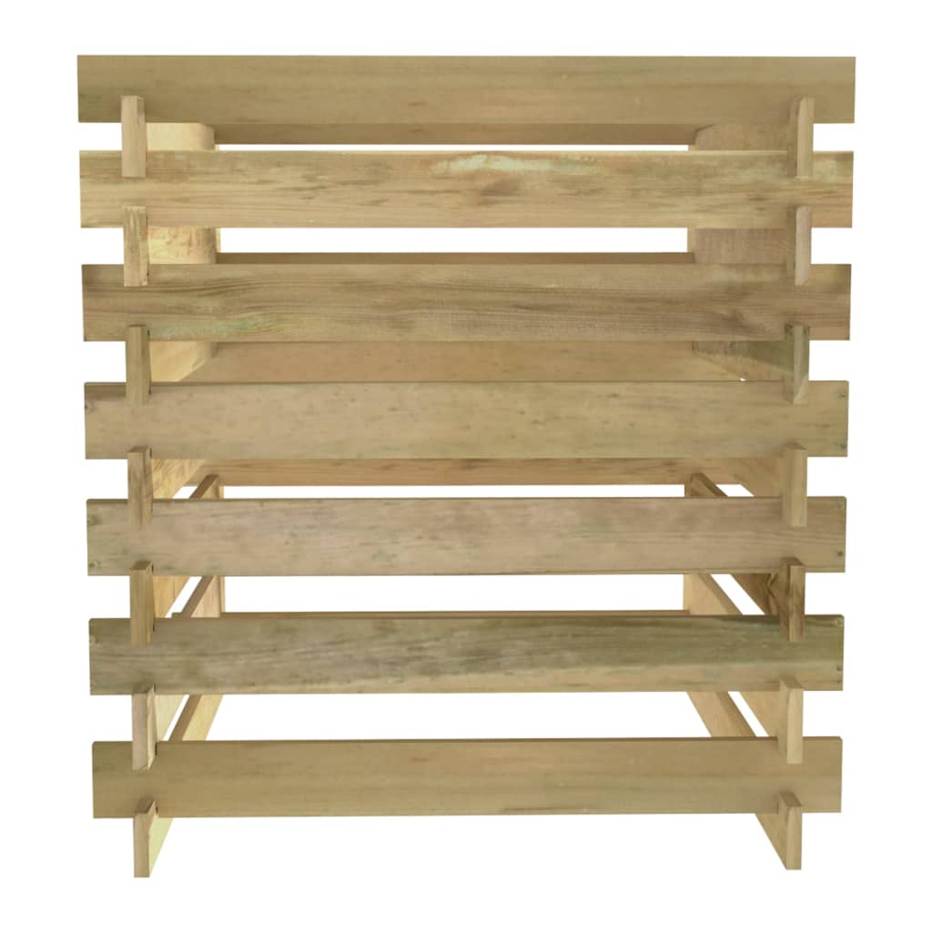 vidaXL Compostor de grădină din șipci, 90x90x90 cm, lemn de pin tratat vidaXL Compostor de grădină din șipci, 90x90x90 cm, lemn de pin tratat