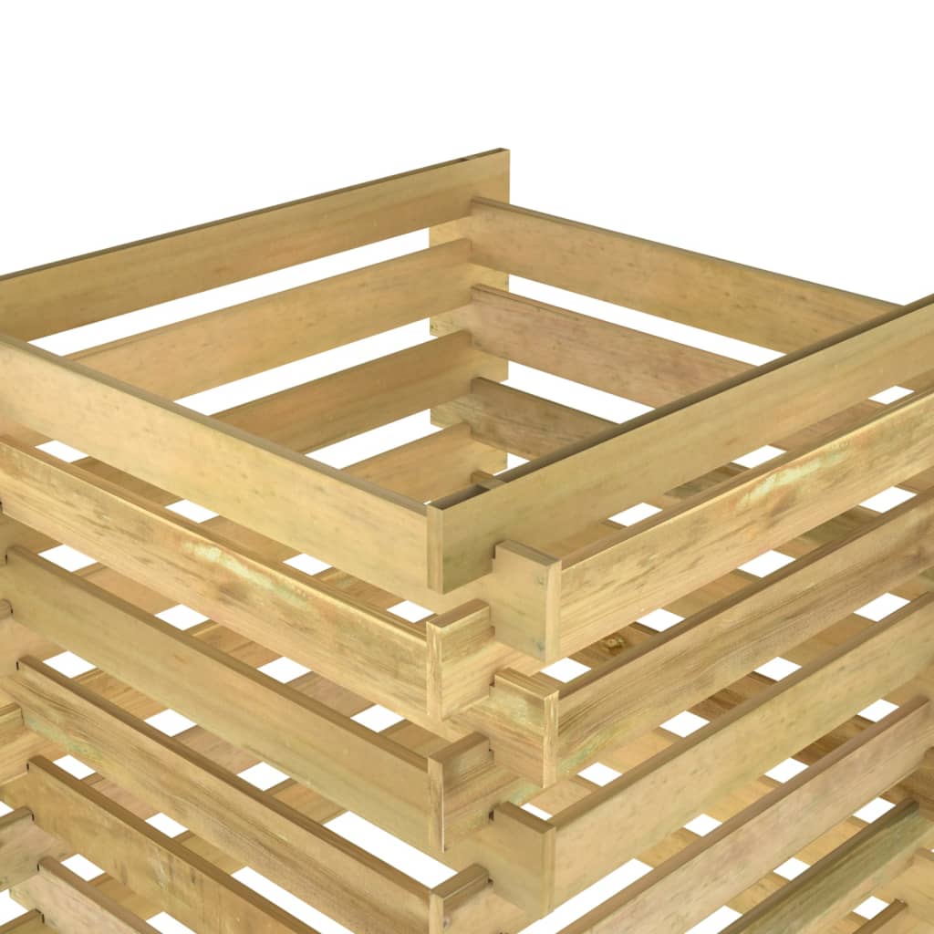 vidaXL Compostor de grădină din șipci, 90x90x90 cm, lemn de pin tratat vidaXL Compostor de grădină din șipci, 90x90x90 cm, lemn de pin tratat