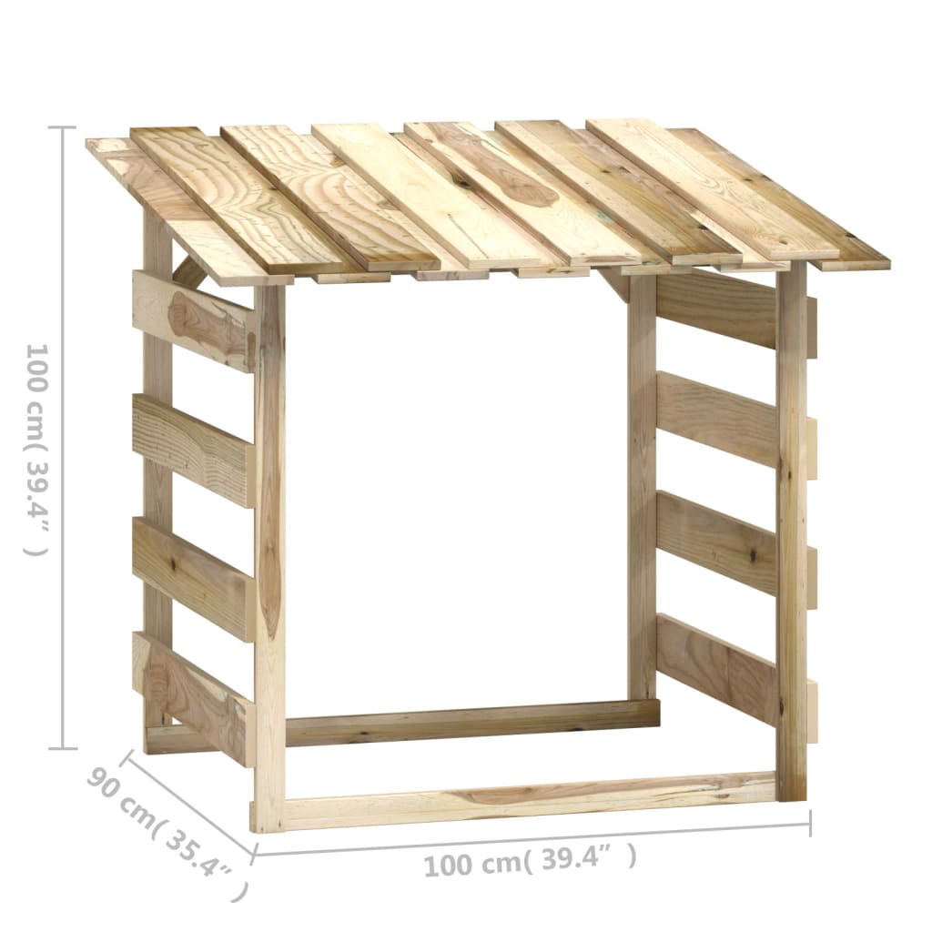vidaXL Pergolă cu acoperiș, 100x90x100 cm, lemn de pin tratat vidaXL Pergolă cu acoperiș, 100x90x100 cm, lemn de pin tratat