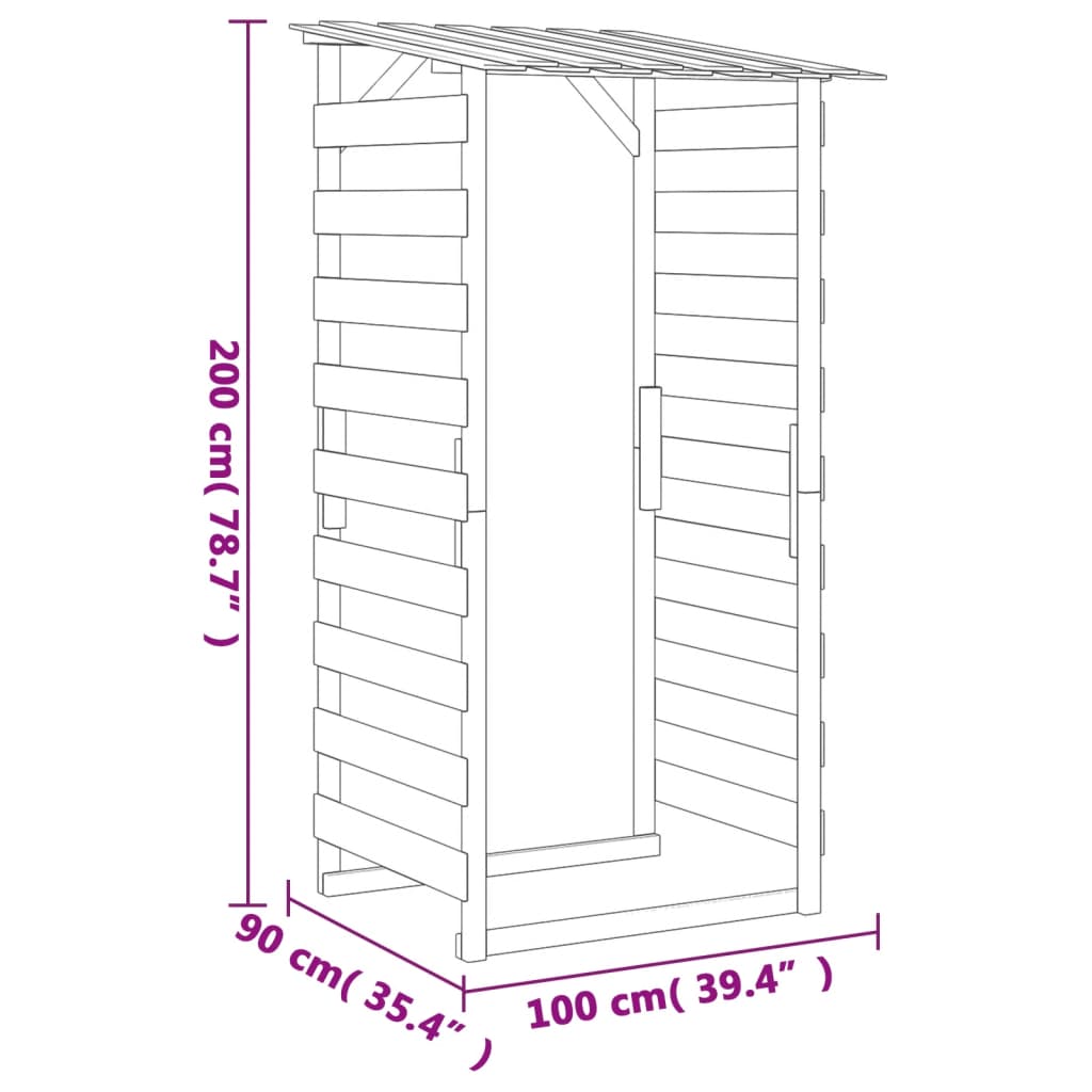 vidaXL Pergolă cu acoperiș, 100x90x200 cm, lemn de pin tratat vidaXL Pergolă cu acoperiș, 100x90x200 cm, lemn de pin tratat