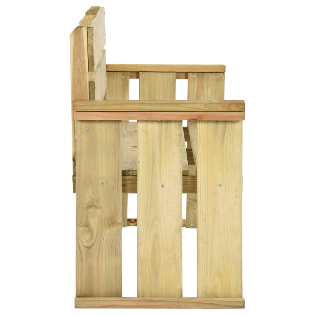 vidaXL Bancă de grădină, 121 cm, lemn de pin tratat