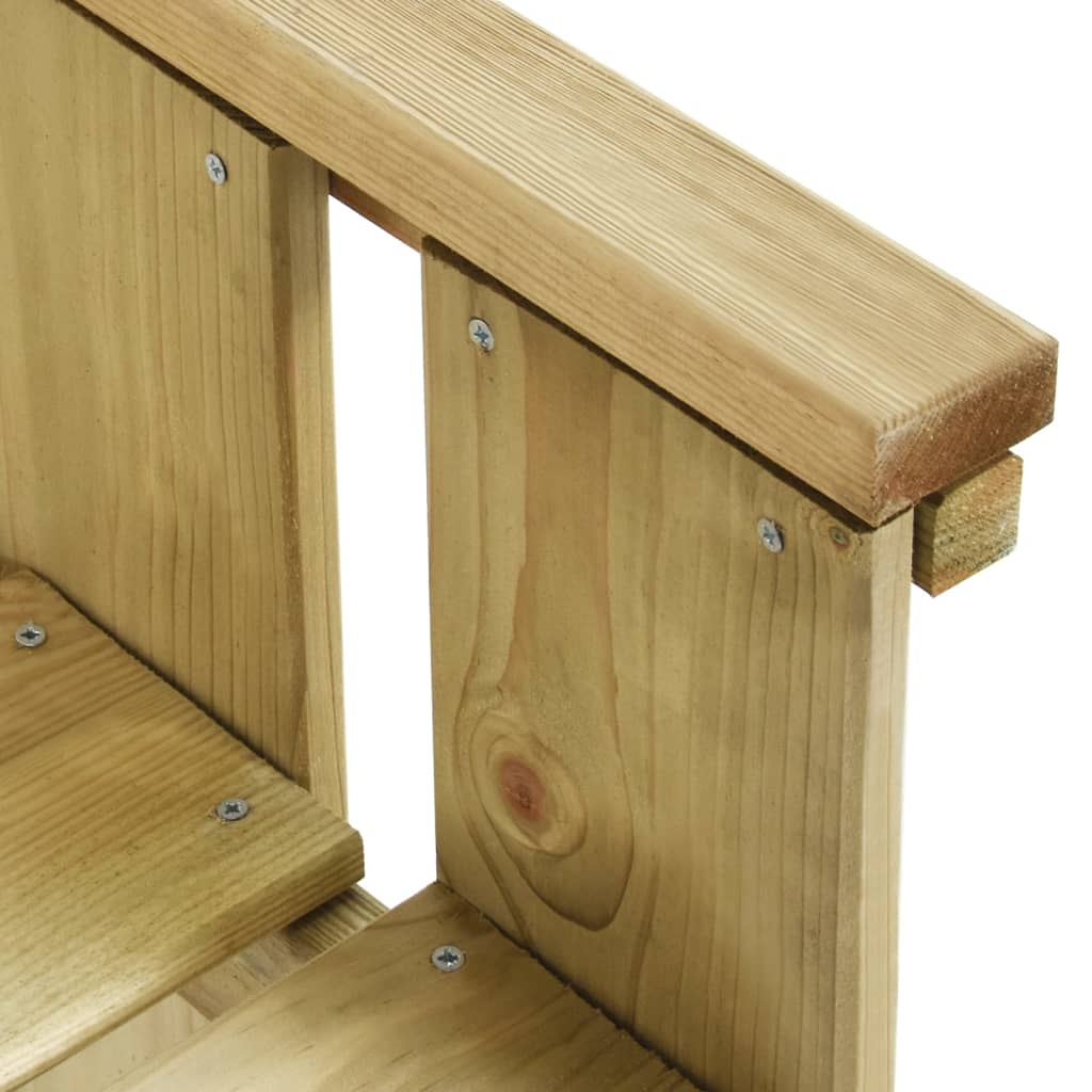 vidaXL Bancă de grădină, 121 cm, lemn de pin tratat
