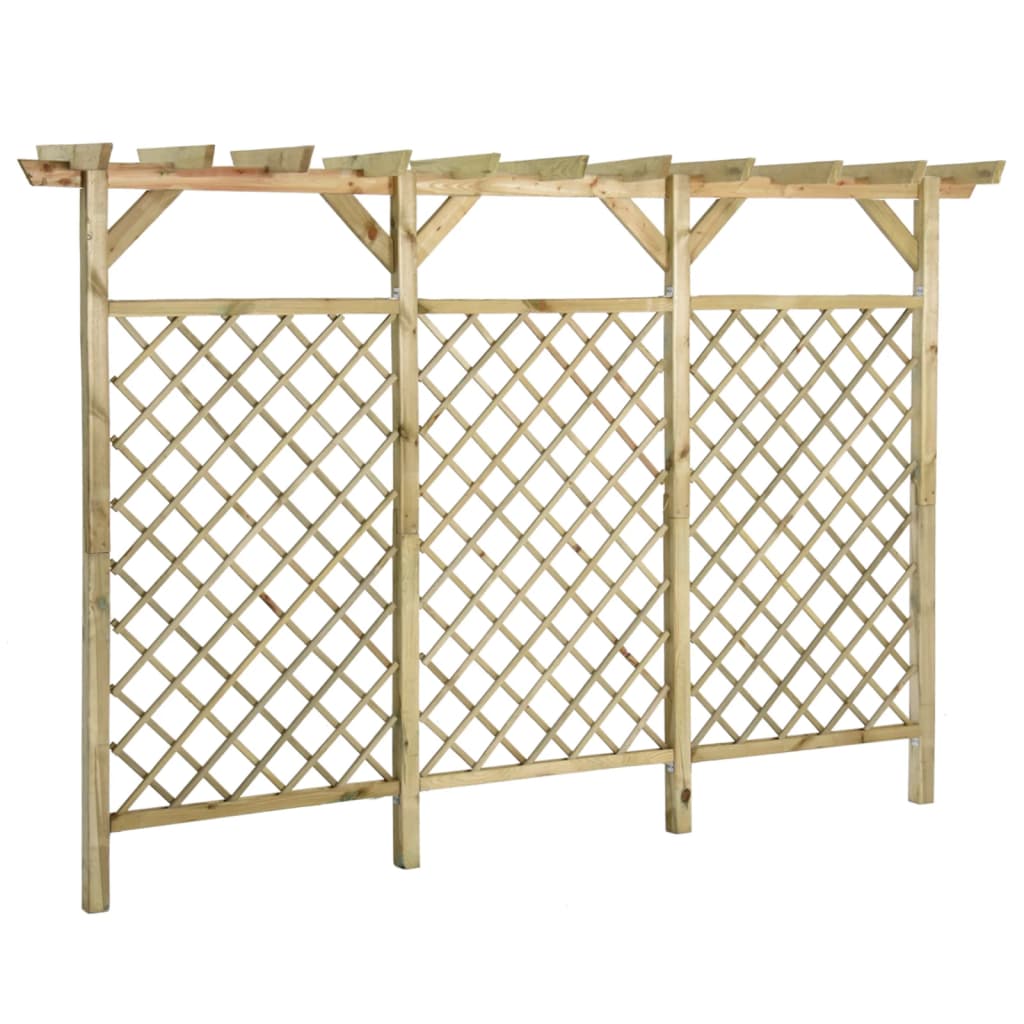 vidaXL Gard de grădină cu zăbrele&pergolă 300x50x200cm lemn pin tratat vidaXL Gard de grădină cu zăbrele&pergolă 300x50x200cm lemn pin tratat