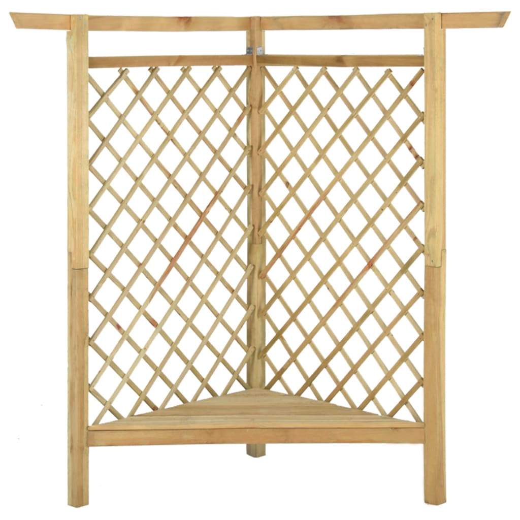 vidaXL Pergolă de colț cu banchetă, 166x81x174 cm, lemn de pin tratat vidaXL Pergolă de colț cu banchetă, 166x81x174 cm, lemn de pin tratat