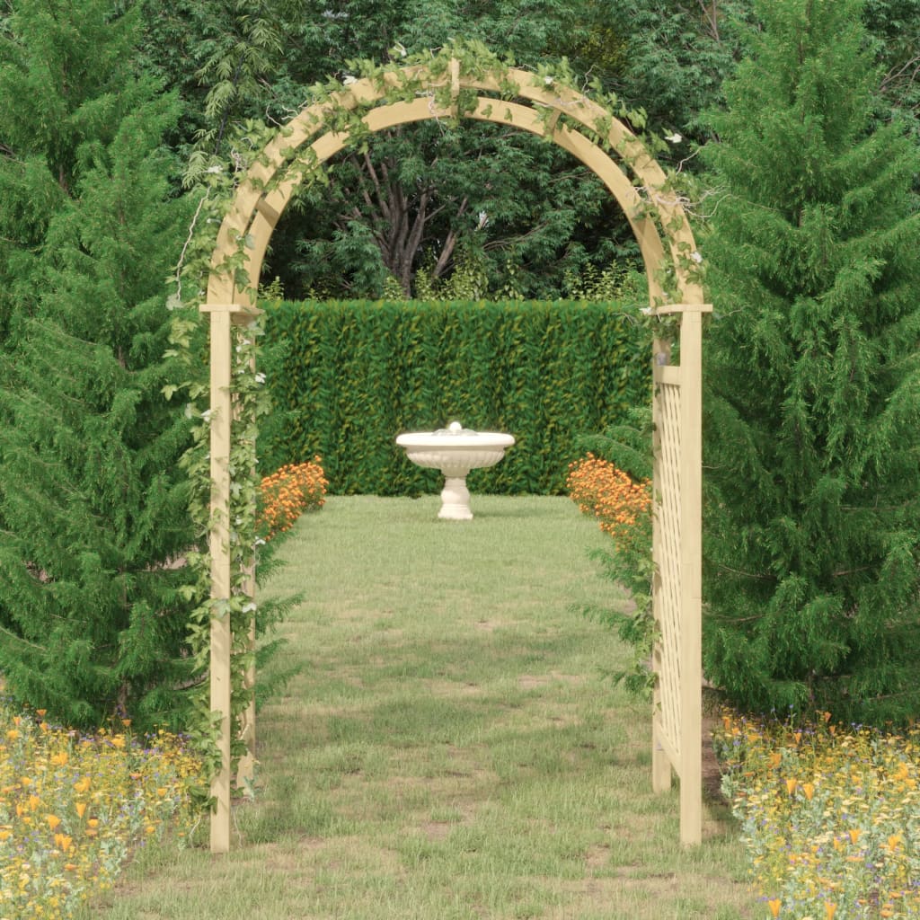 vidaXL Arcadă cu spalier, 141x97x243 cm, lemn masiv de pin tratat vidaXL Arcadă cu spalier, 141x97x243 cm, lemn masiv de pin tratat