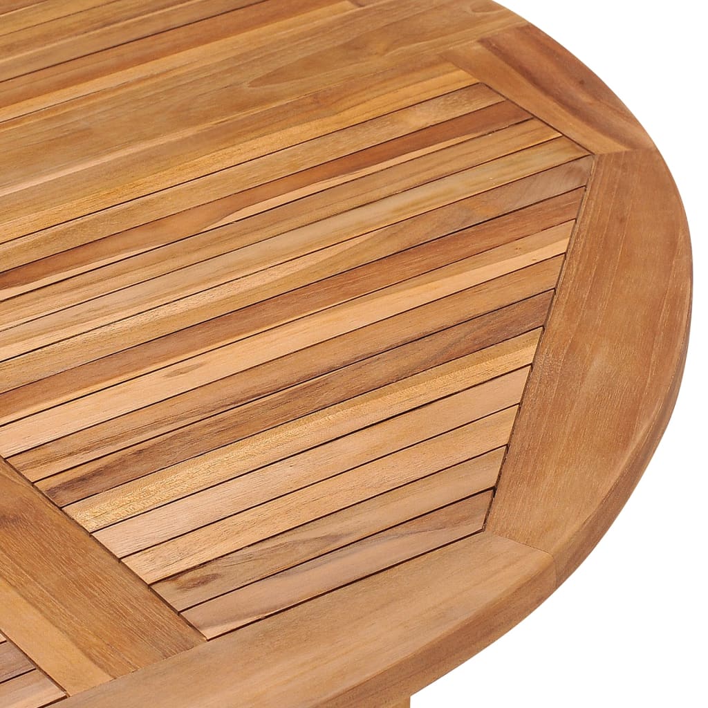 vidaXL Masă de grădină pliabilă, Ø110x75 cm, lemn masiv de tec vidaXL Masă de grădină pliabilă, Ø110x75 cm, lemn masiv de tec
