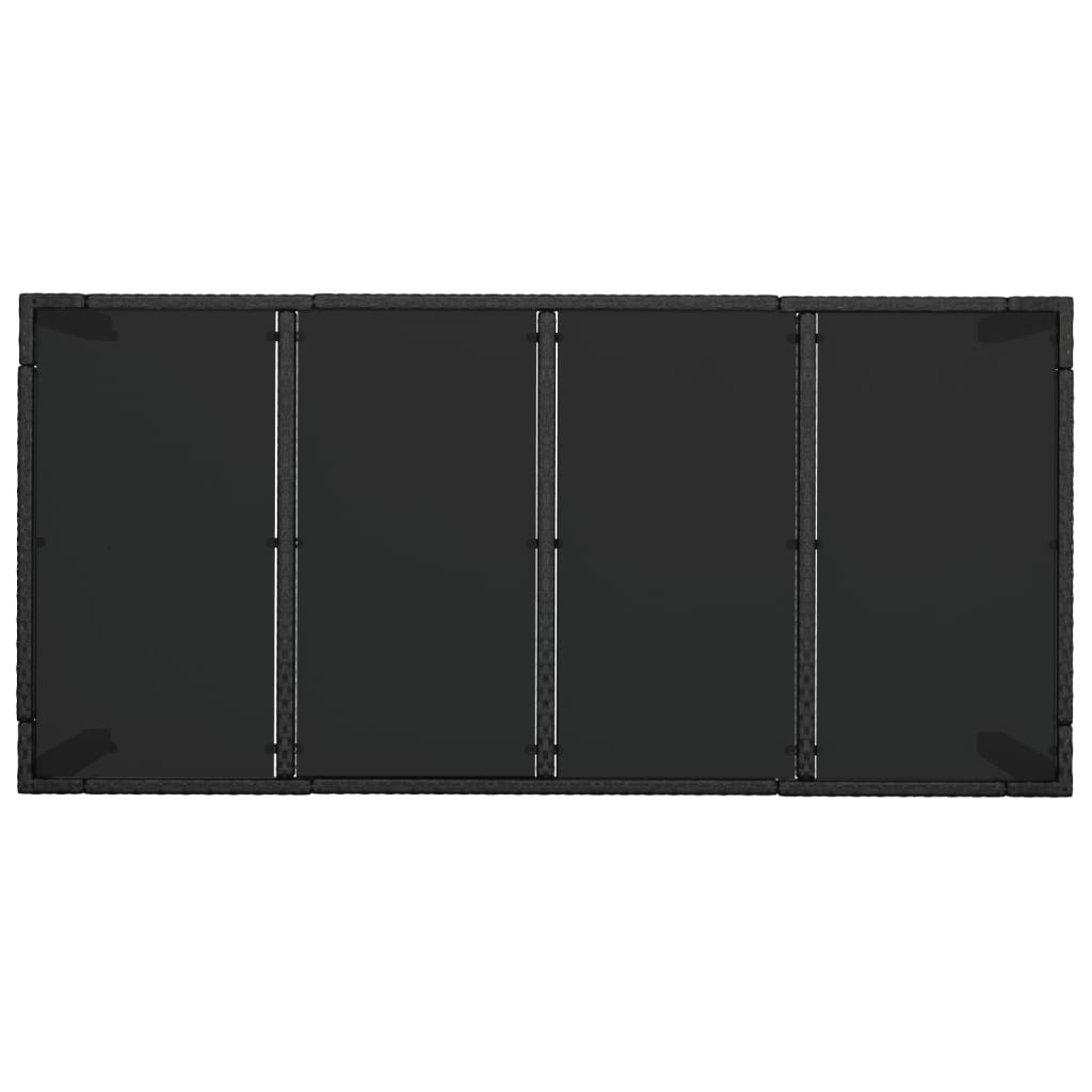 vidaXL Set mobilier de grădină cu perne, 7 piese, negru, poliratan vidaXL Set mobilier de grădină cu perne, 7 piese, negru, poliratan