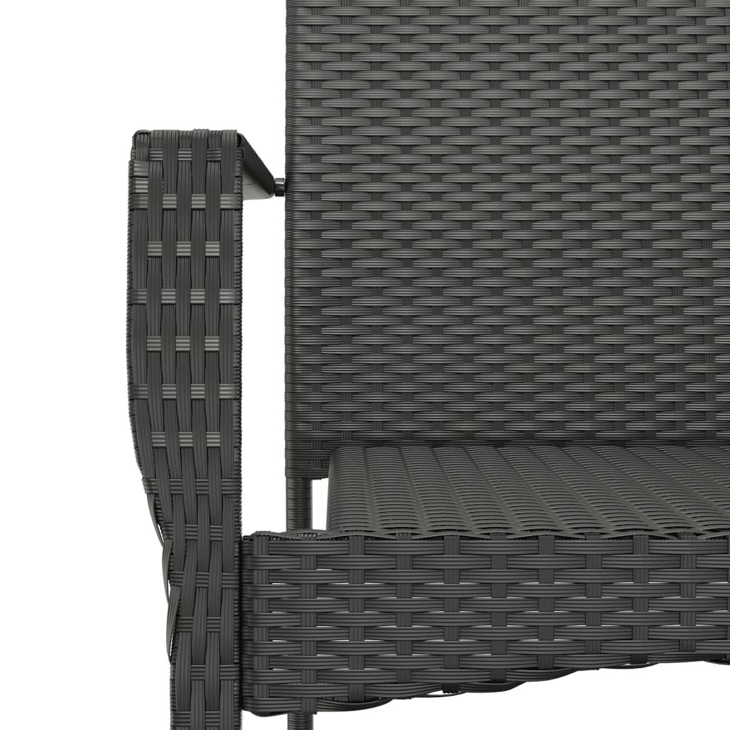 vidaXL Set mobilier de grădină cu perne, 9 piese, negru, poliratan vidaXL Set mobilier de grădină cu perne, 9 piese, negru, poliratan