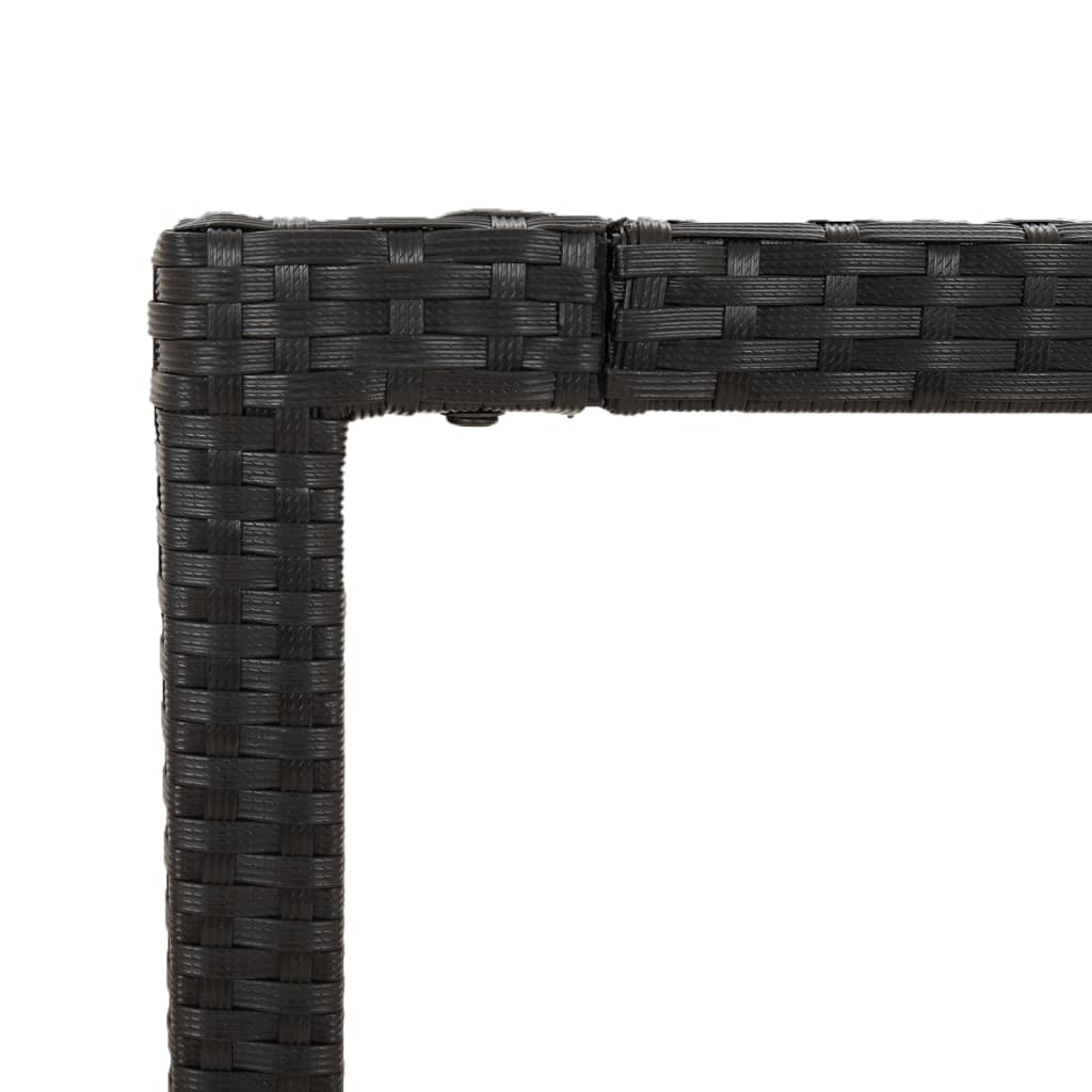 vidaXL Set mobilier de grădină cu perne, 9 piese, negru, poliratan vidaXL Set mobilier de grădină cu perne, 9 piese, negru, poliratan