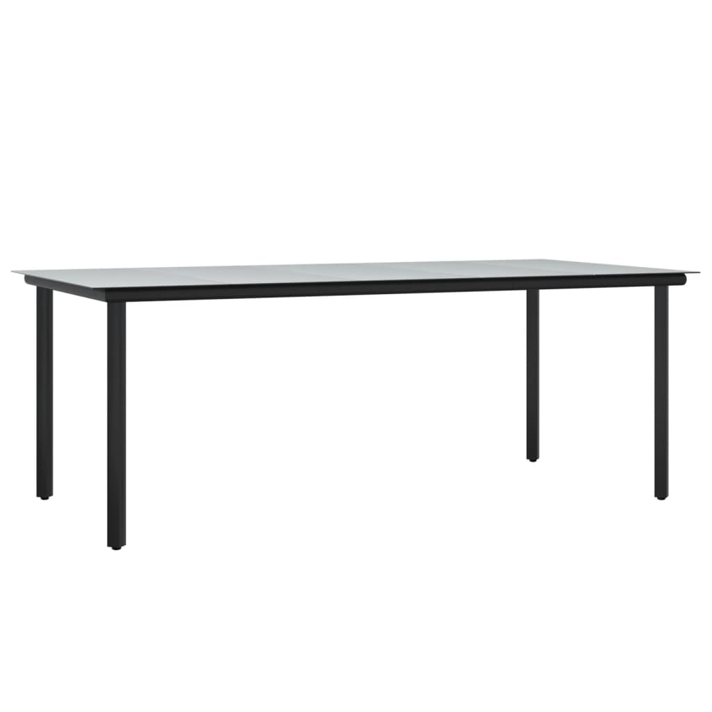 vidaXL Set mobilier de grădină cu perne, 9 piese, negru, poliratan