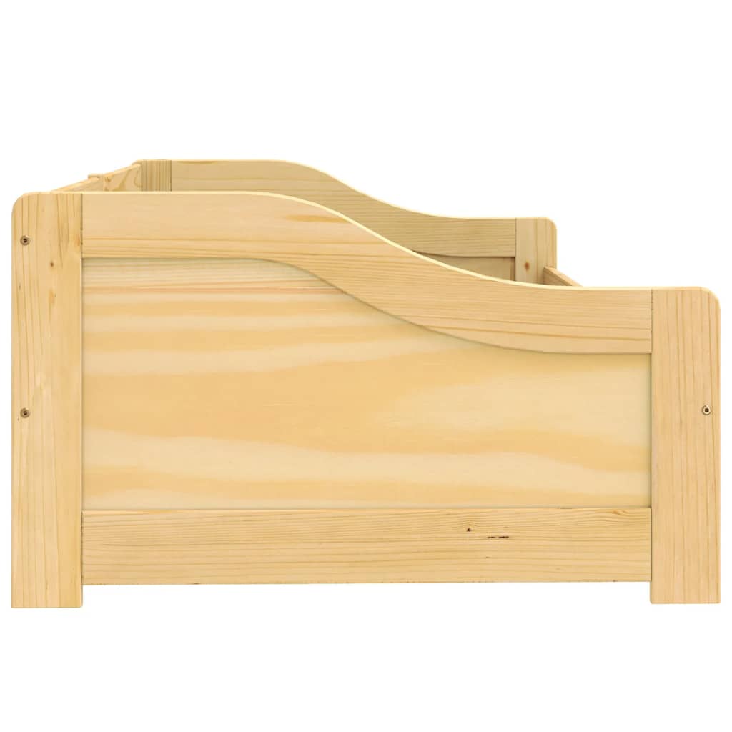 vidaXL Pat de zi cu 2 sertare "IRUN", 90x200 cm, lemn masiv pin vidaXL Pat de zi cu 2 sertare "IRUN", 90x200 cm, lemn masiv pin