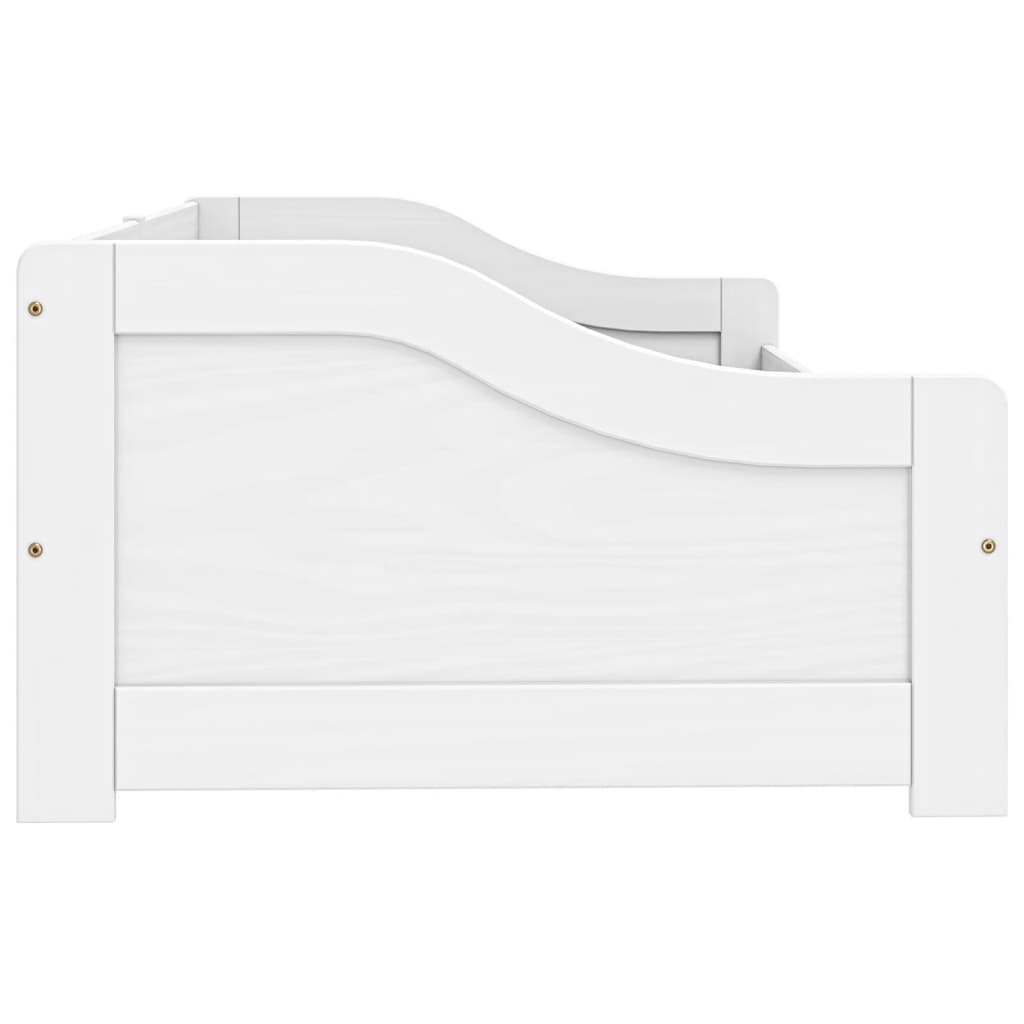 vidaXL Pat de zi cu 2 sertare "IRUN", alb, 90x200 cm, lemn masiv pin vidaXL Pat de zi cu 2 sertare "IRUN", alb, 90x200 cm, lemn masiv pin