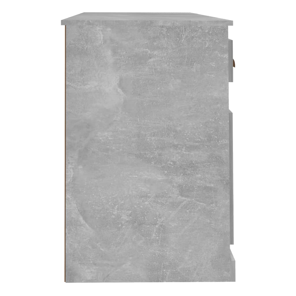 vidaXL Birou cu dulap, gri beton, lemn prelucrat vidaXL Birou cu dulap, gri beton, lemn prelucrat