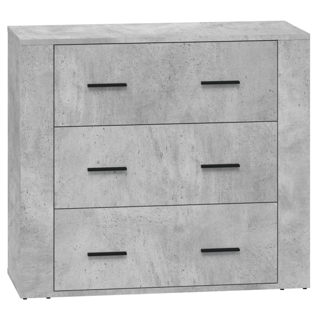 vidaXL Servante, 2 piese, gri beton, lemn prelucrat