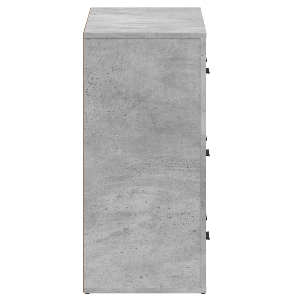 vidaXL Servante, 2 piese, gri beton, lemn prelucrat