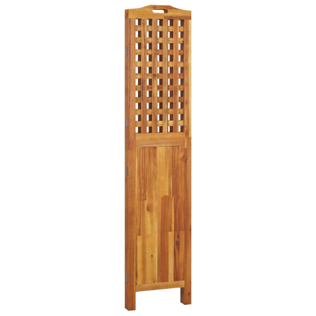 vidaXL Paravan de cameră 3 panouri 121,5x2x180 cm lemn masiv de acacia vidaXL Paravan de cameră 3 panouri 121,5x2x180 cm lemn masiv de acacia