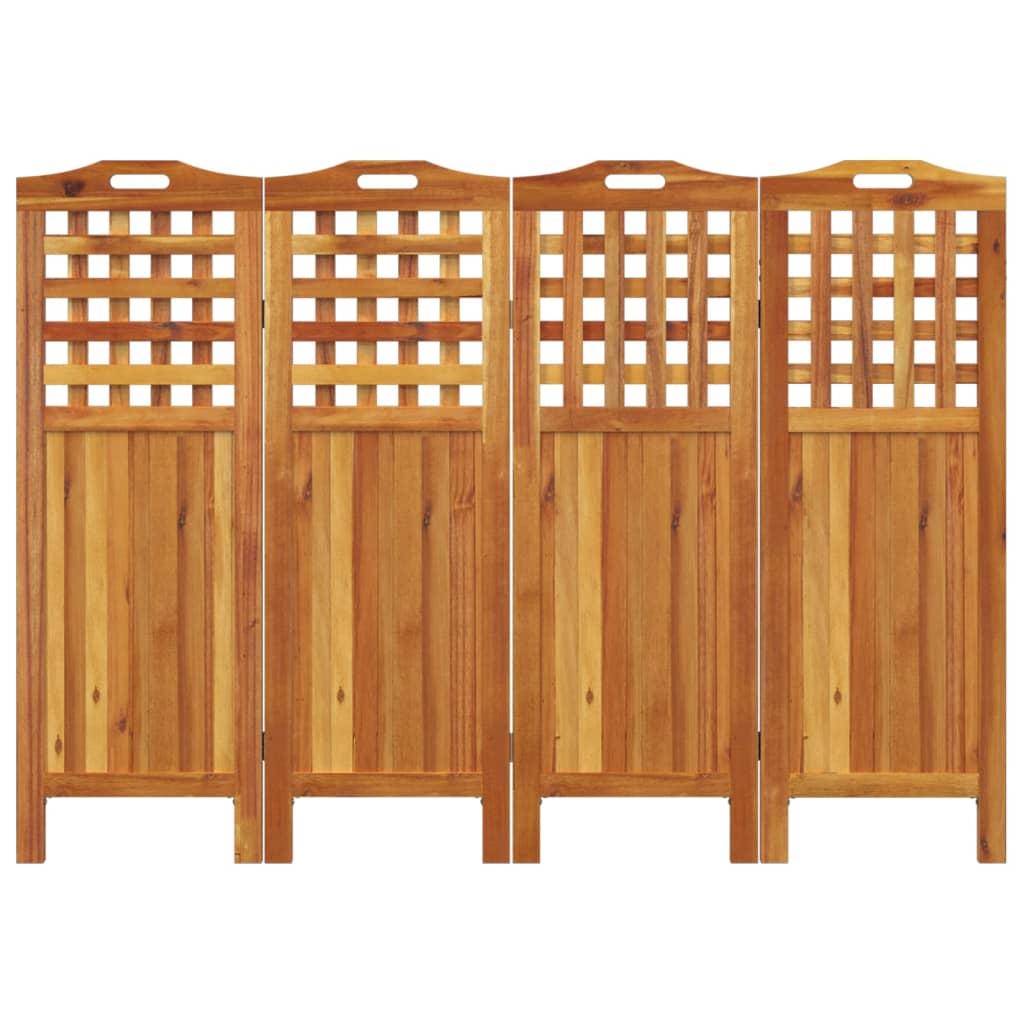 vidaXL Paravan de cameră 4 panouri 162x2x115 cm lemn masiv de acacia vidaXL Paravan de cameră 4 panouri 162x2x115 cm lemn masiv de acacia