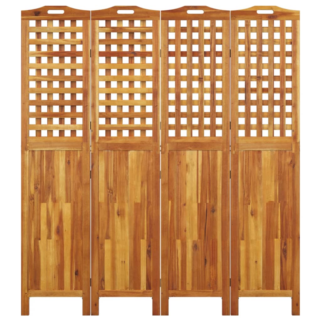 vidaXL Paravan de cameră 4 panouri 162x2x180 cm lemn masiv de acacia vidaXL Paravan de cameră 4 panouri 162x2x180 cm lemn masiv de acacia