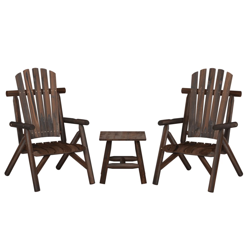 vidaXL Set mobilier de grădină, 3 piese, lemn masiv de molid vidaXL Set mobilier de grădină, 3 piese, lemn masiv de molid