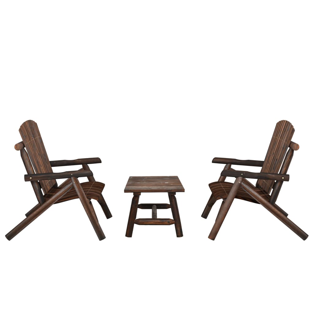 vidaXL Set mobilier de grădină, 3 piese, lemn masiv de molid vidaXL Set mobilier de grădină, 3 piese, lemn masiv de molid